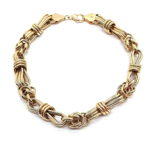 14ct Yellow Gold Bracelet Fancy Link Chain