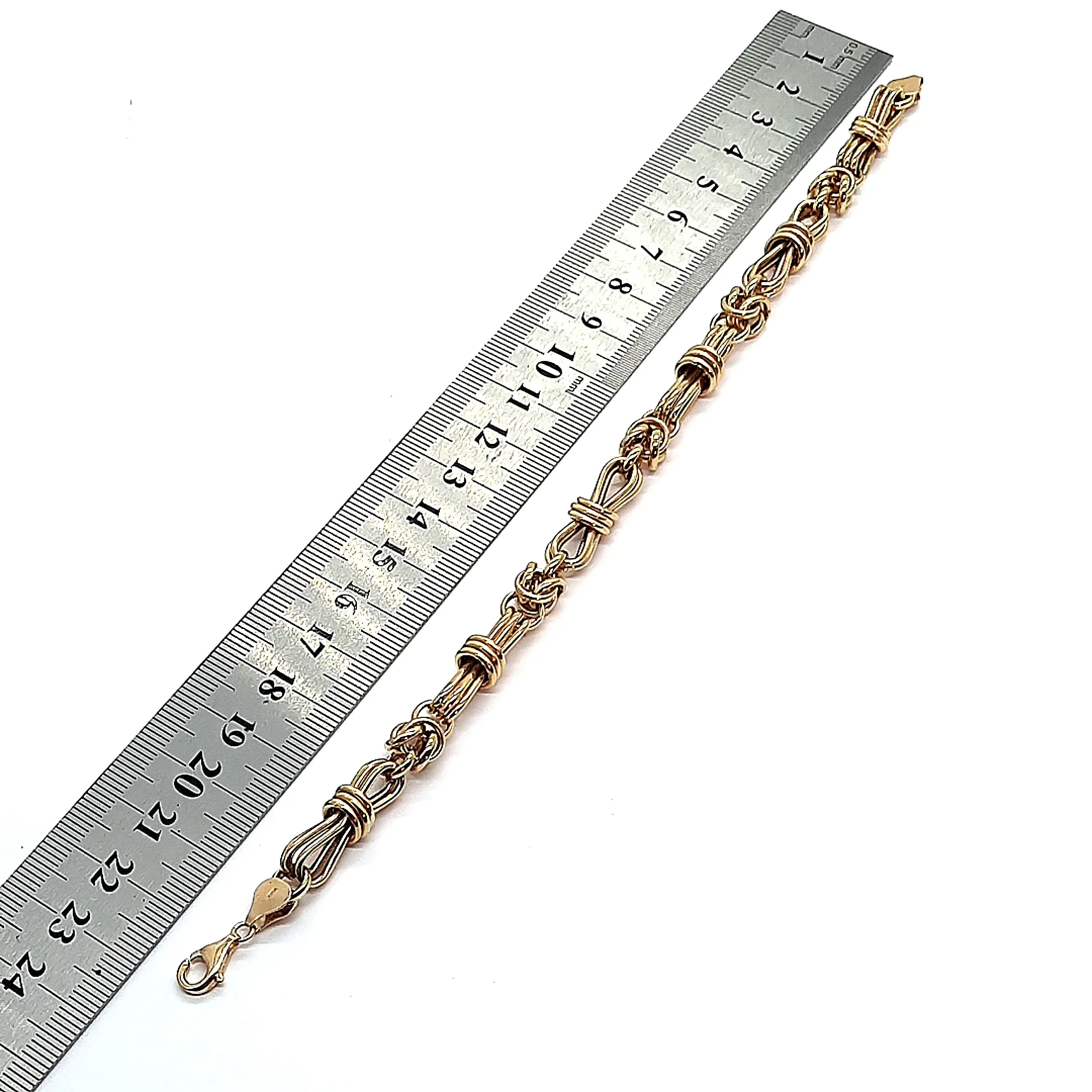 14ct Yellow Gold Bracelet Fancy Link Chain
