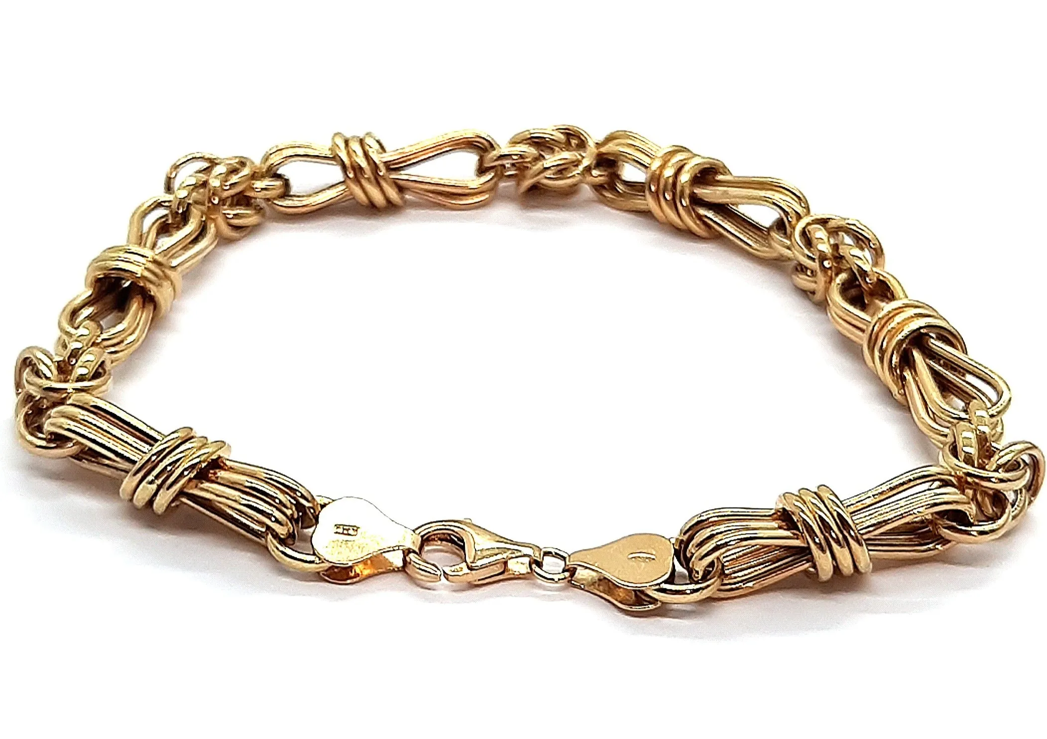 14ct Yellow Gold Bracelet Fancy Link Chain