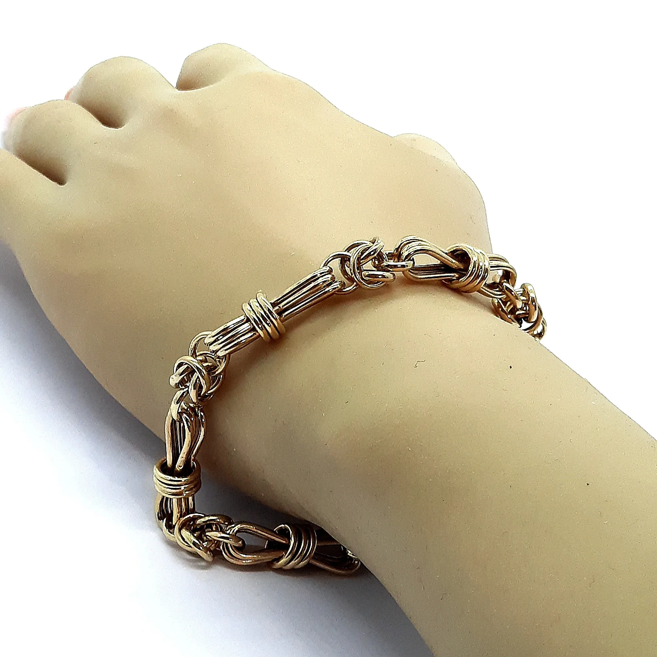 14ct Yellow Gold Bracelet Fancy Link Chain