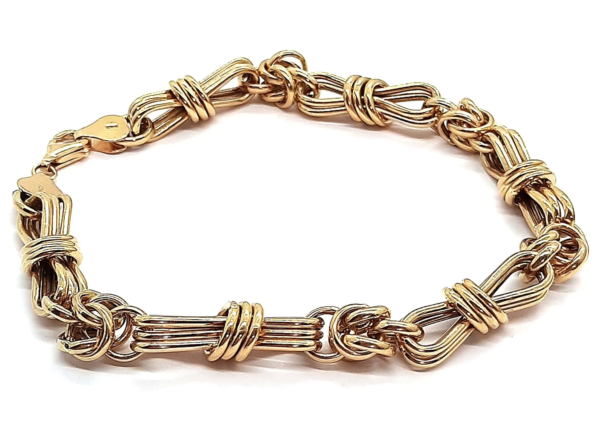 14ct Yellow Gold Bracelet Fancy Link Chain