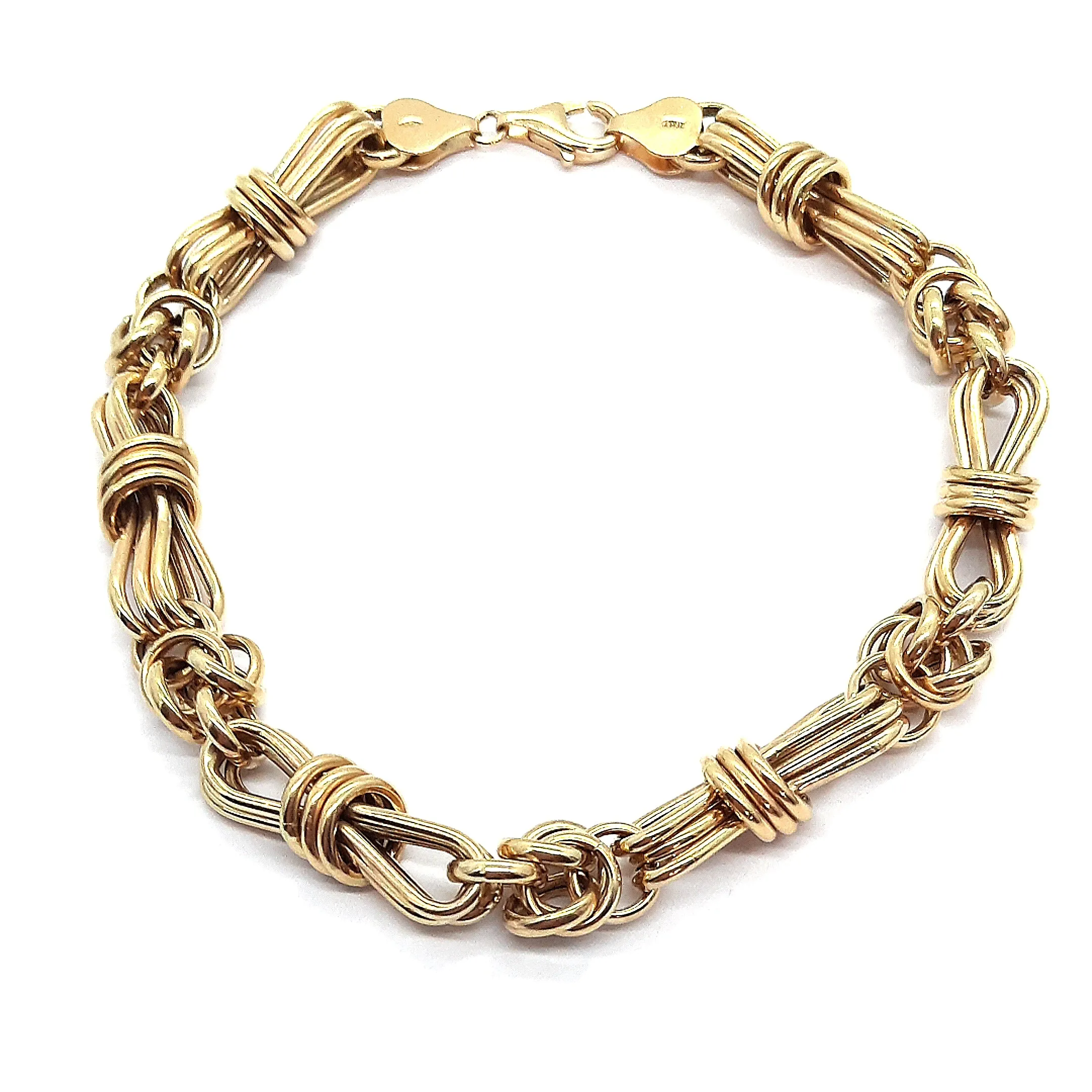 14ct Yellow Gold Bracelet Fancy Link Chain