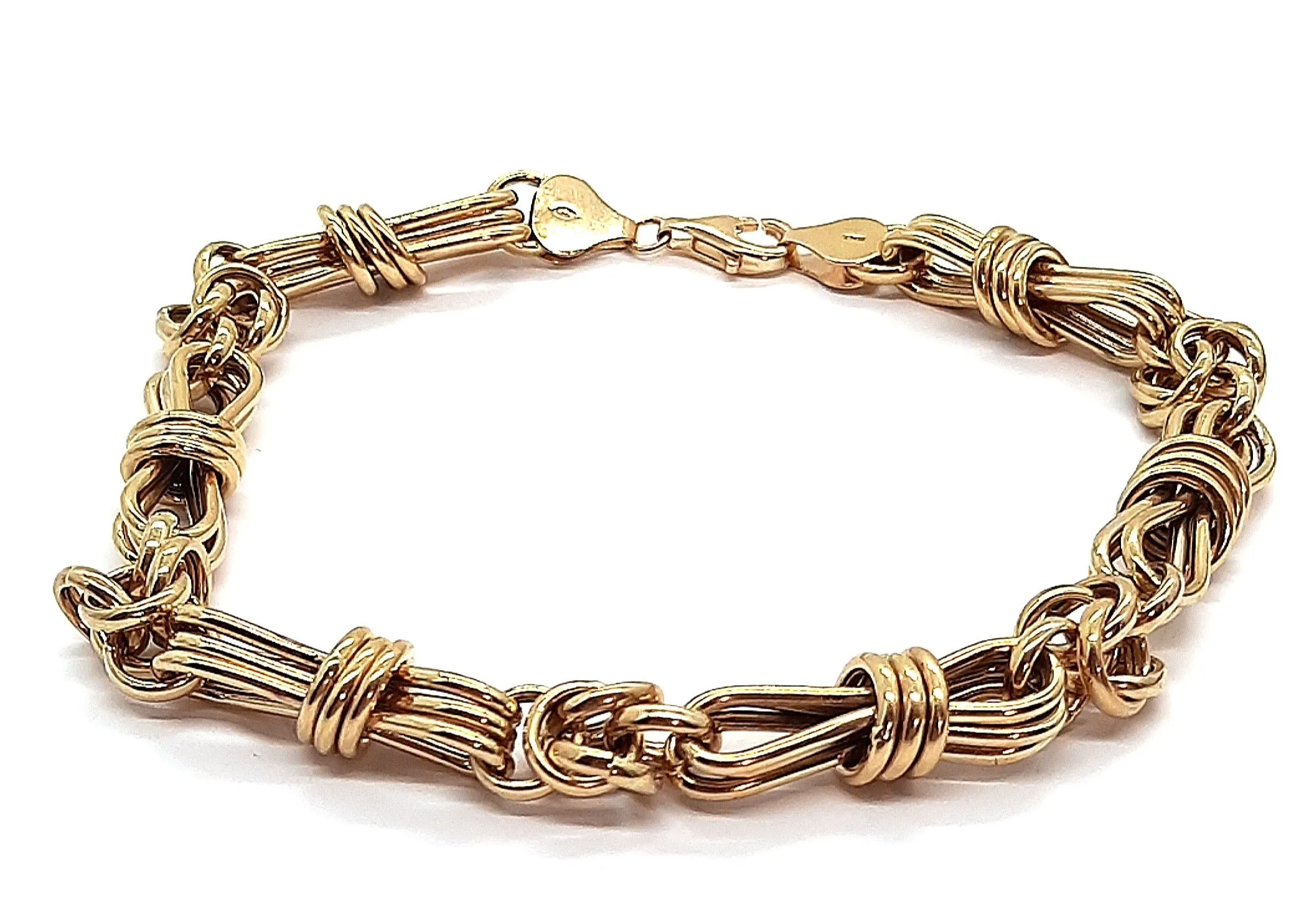 14ct Yellow Gold Bracelet Fancy Link Chain