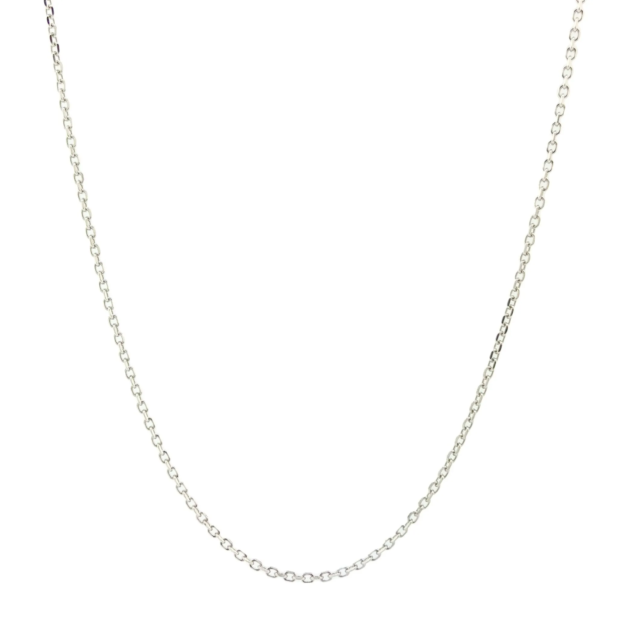 14K W Gold 24 Dia Cut Cable Chain 035