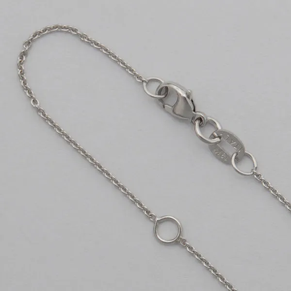 14k White Gold 1mm Cable Chain Necklace - 18"