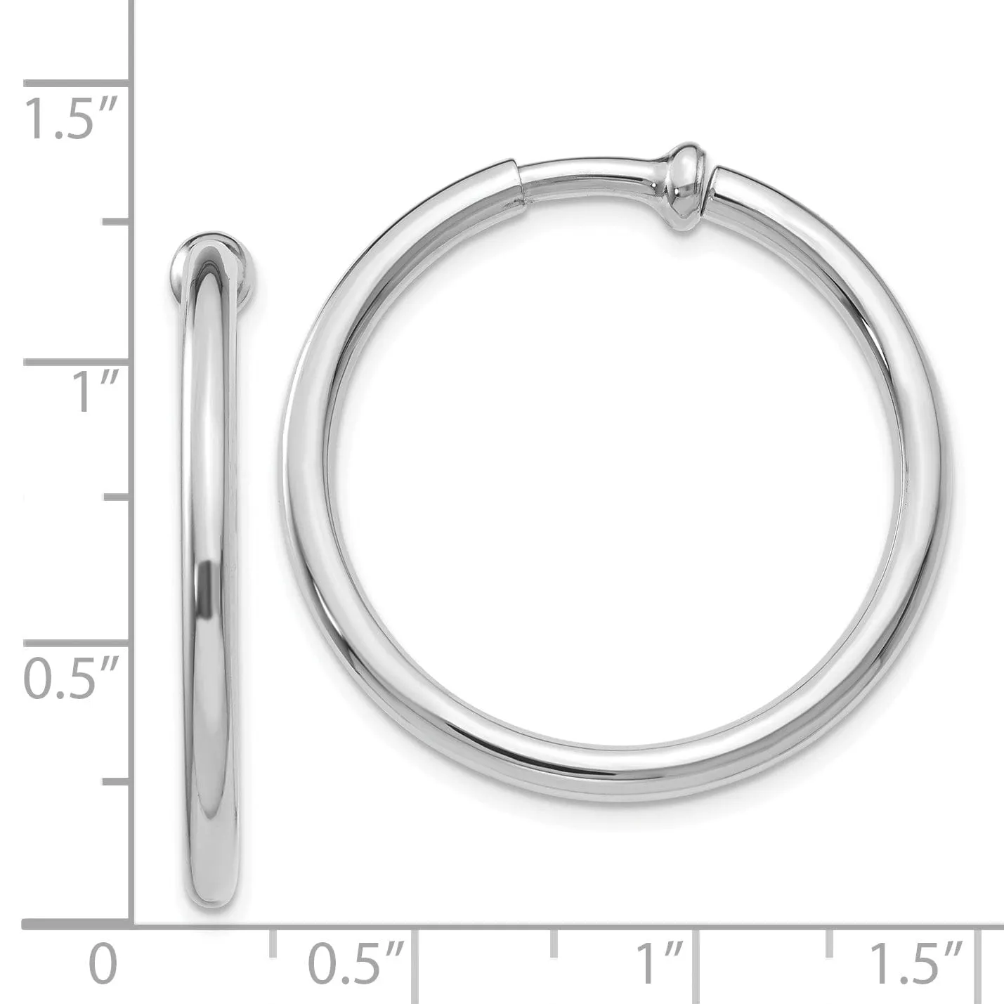 14k White Gold Non-Pierced Earrings