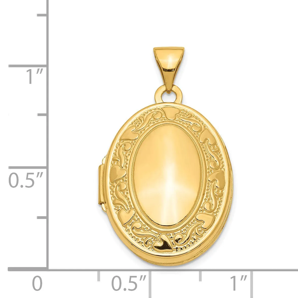 14k Yellow Gold Oval Locket