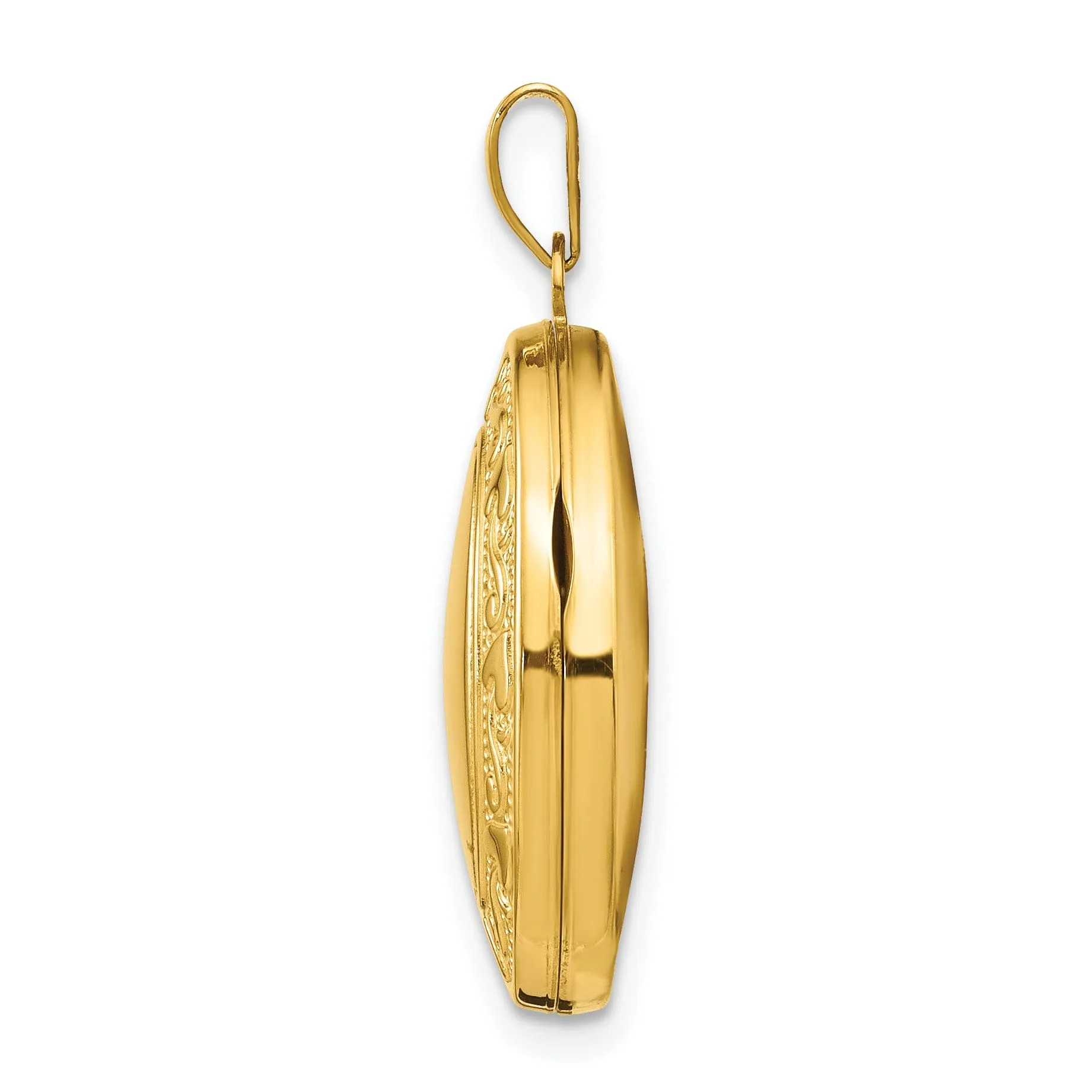 14k Yellow Gold Oval Locket
