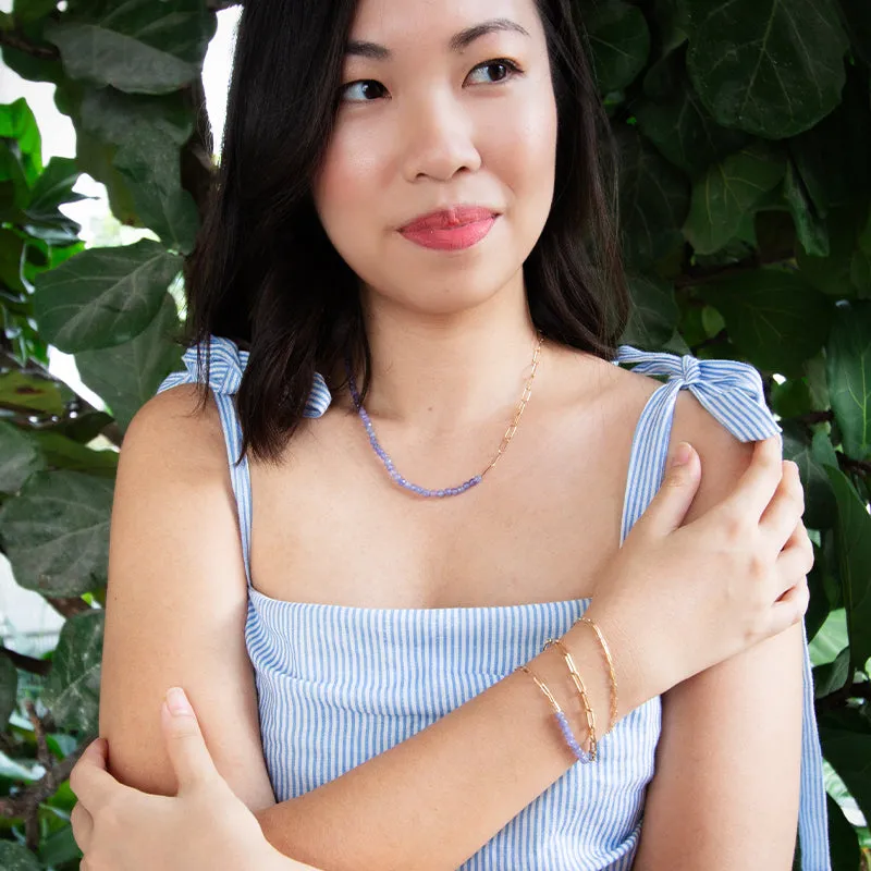 18K Gold Barely There Paperclip Chain Bracelet