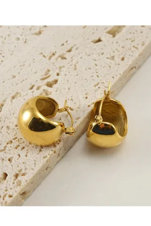 18K GOLD PLATED STAINLESS STEEL EARRINGS