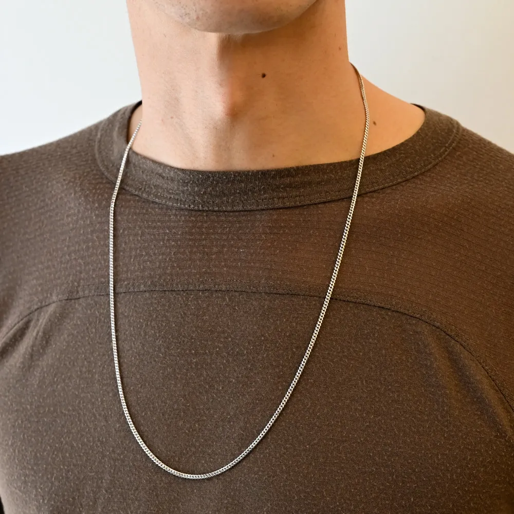 2 mm White Gold Curb Chain