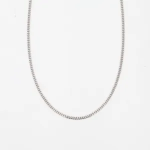 2 mm White Gold Curb Chain