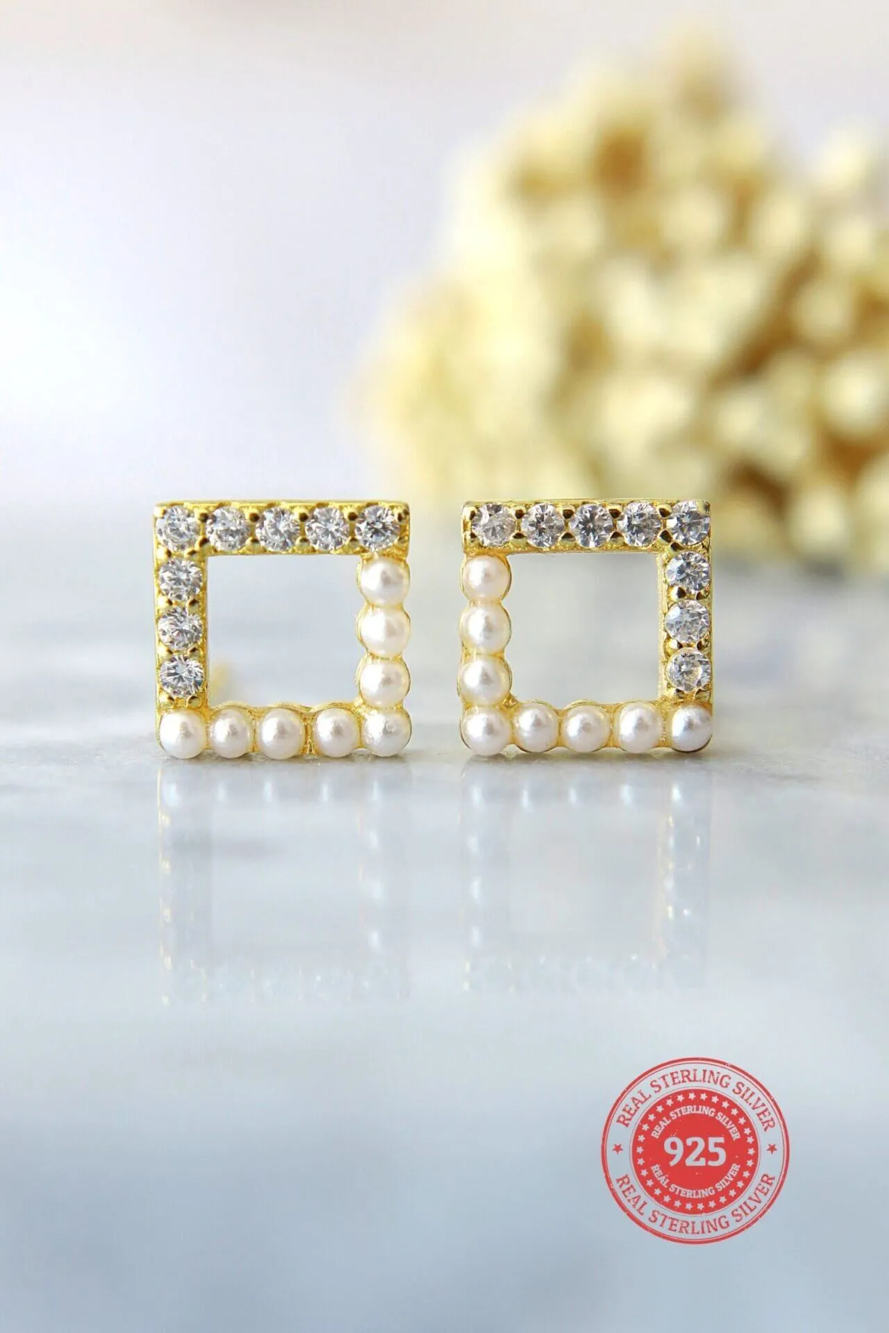 24K Gold Filled Stud Earrings