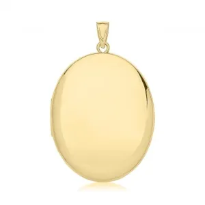 9ct Yellow Gold Plain Oval Locket PN1320