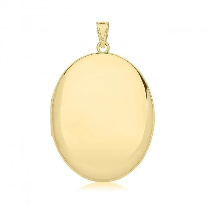 9ct Yellow Gold Plain Oval Locket PN1320