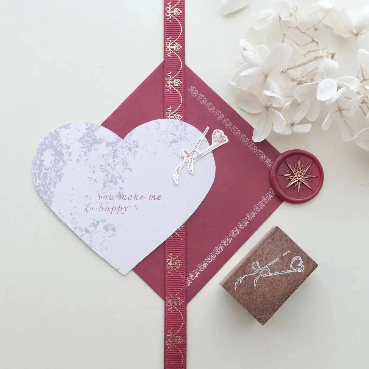 A Love Story Rubber Stamp