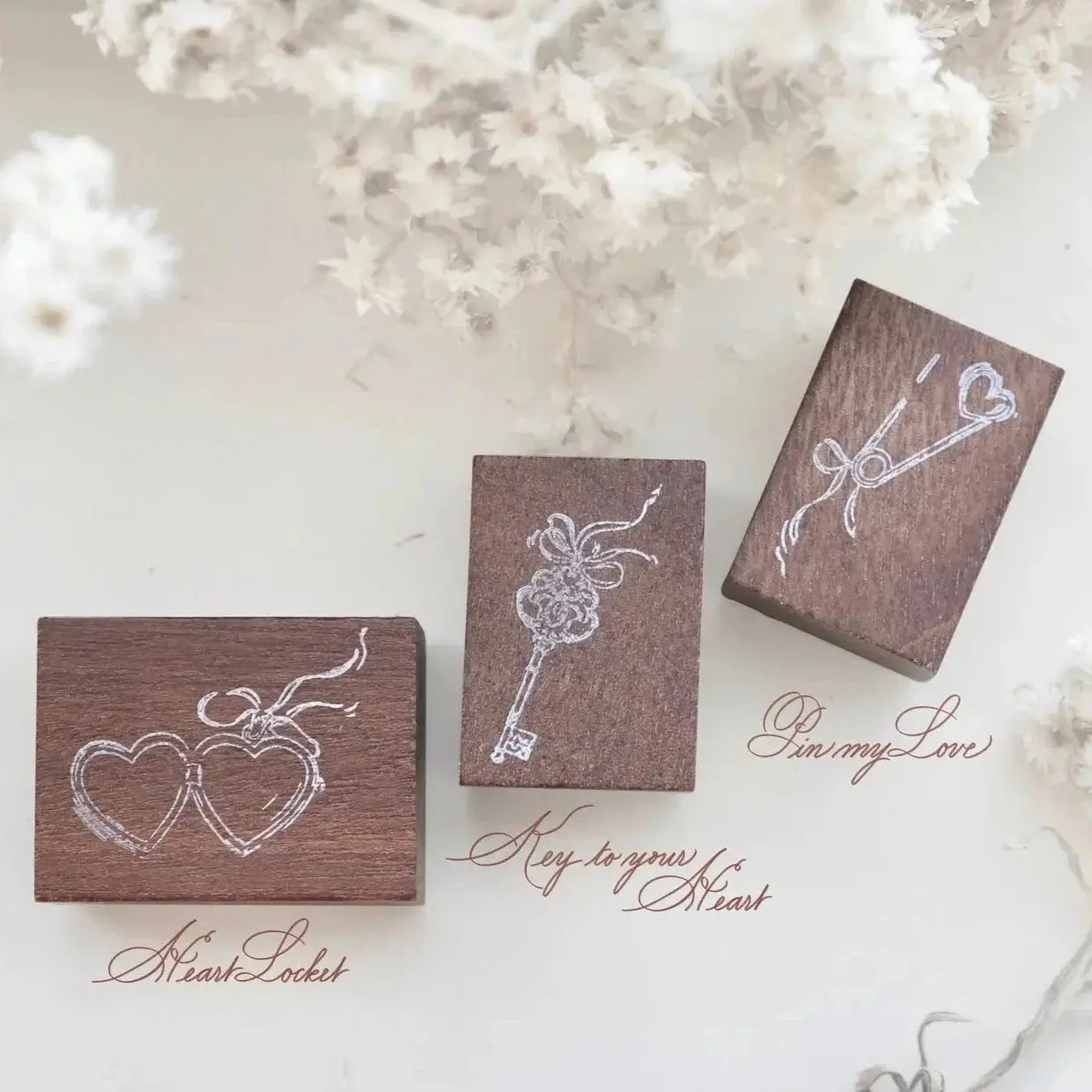 A Love Story Rubber Stamp