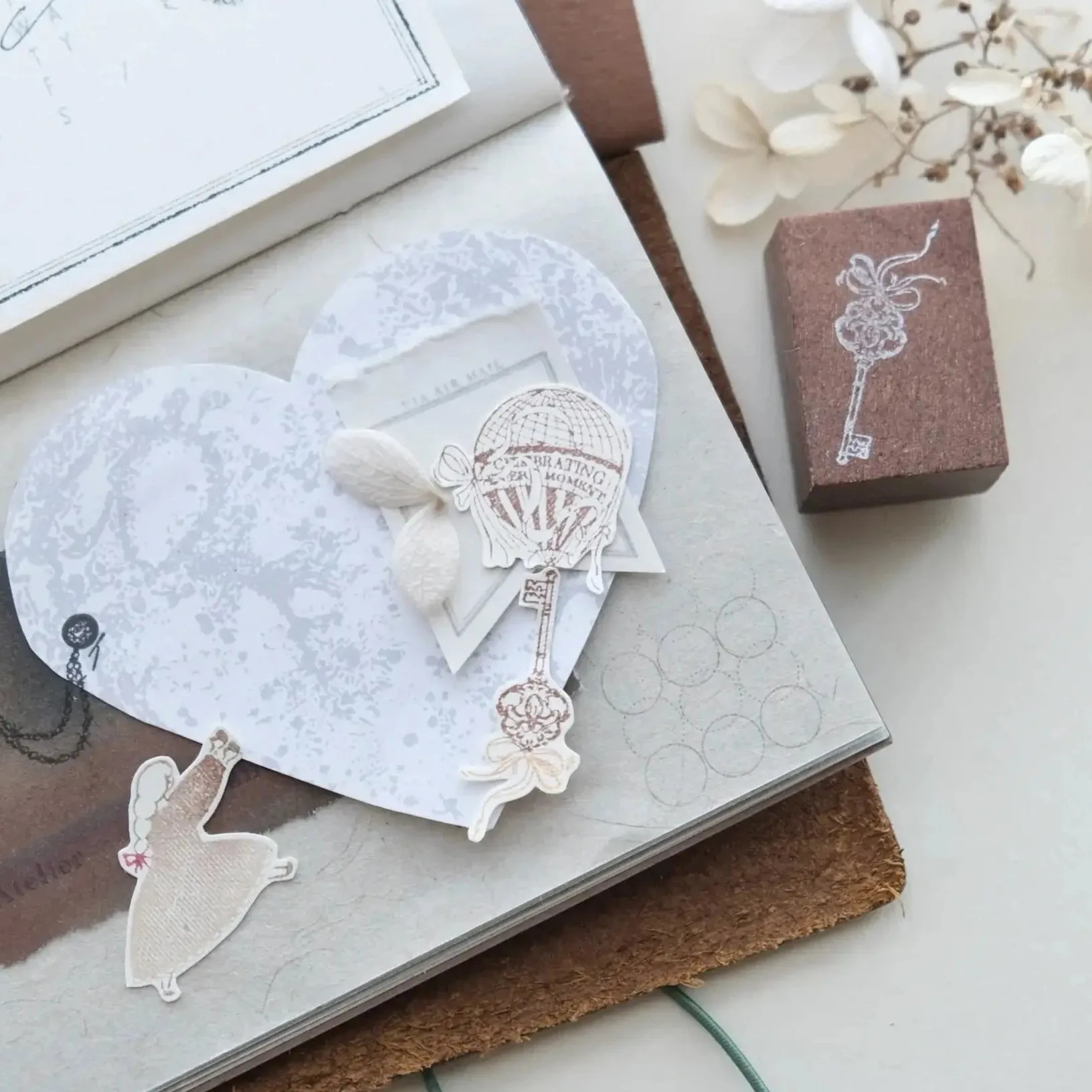 A Love Story Rubber Stamp