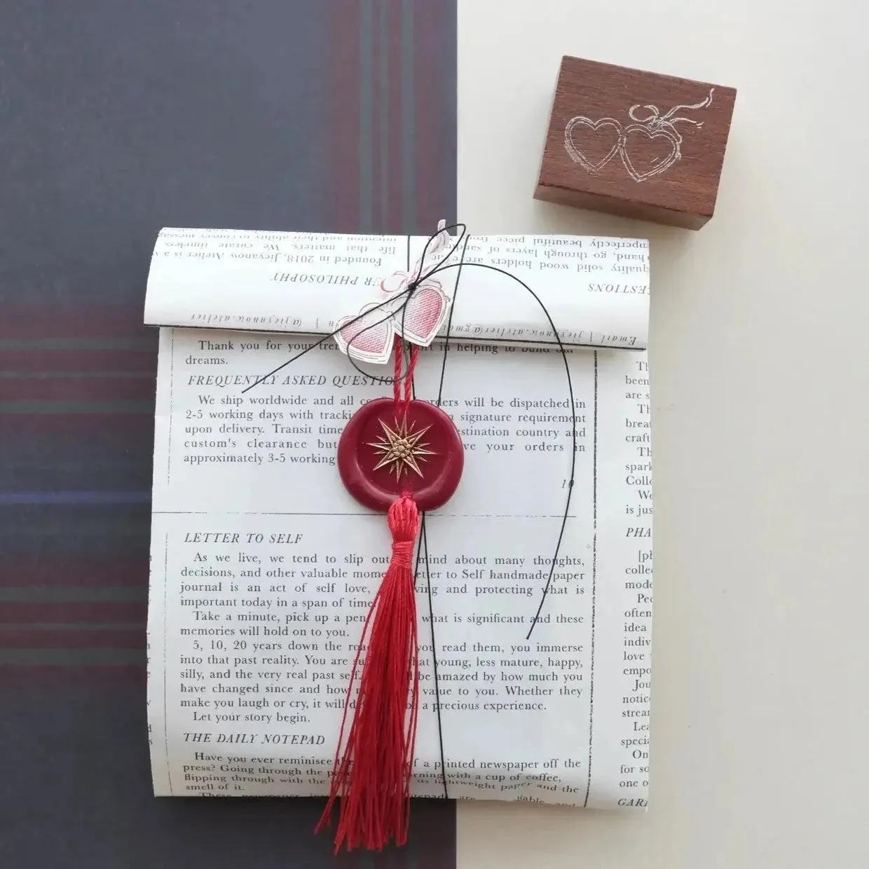 A Love Story Rubber Stamp