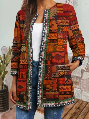 Abigail - Retro Style Printed Cardigan