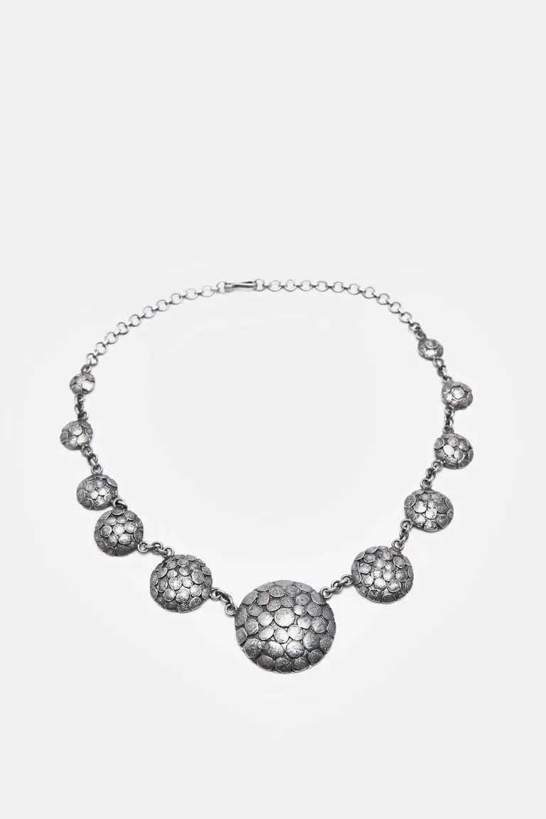 Ajanta Caves Inspired Silver Necklace