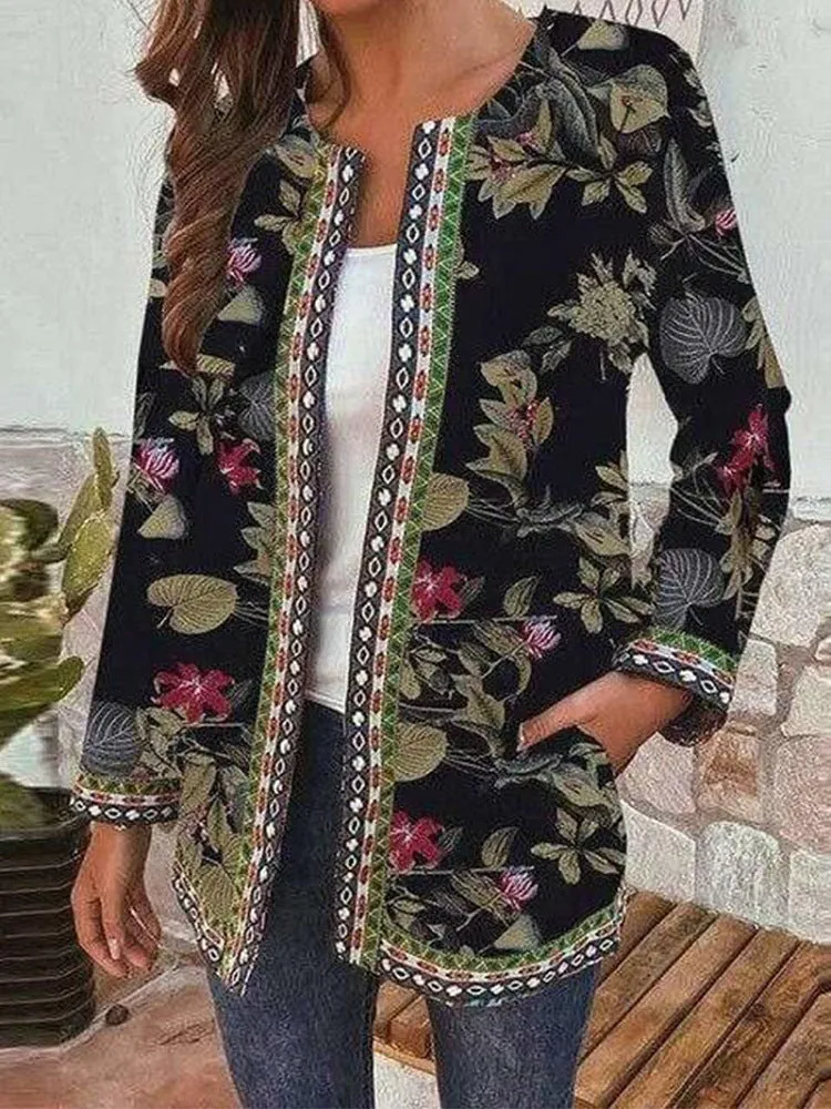 Alice - Retro Style Printed Cardigan