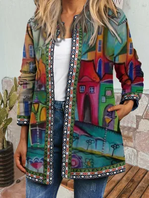 Alice - Retro Style Printed Cardigan