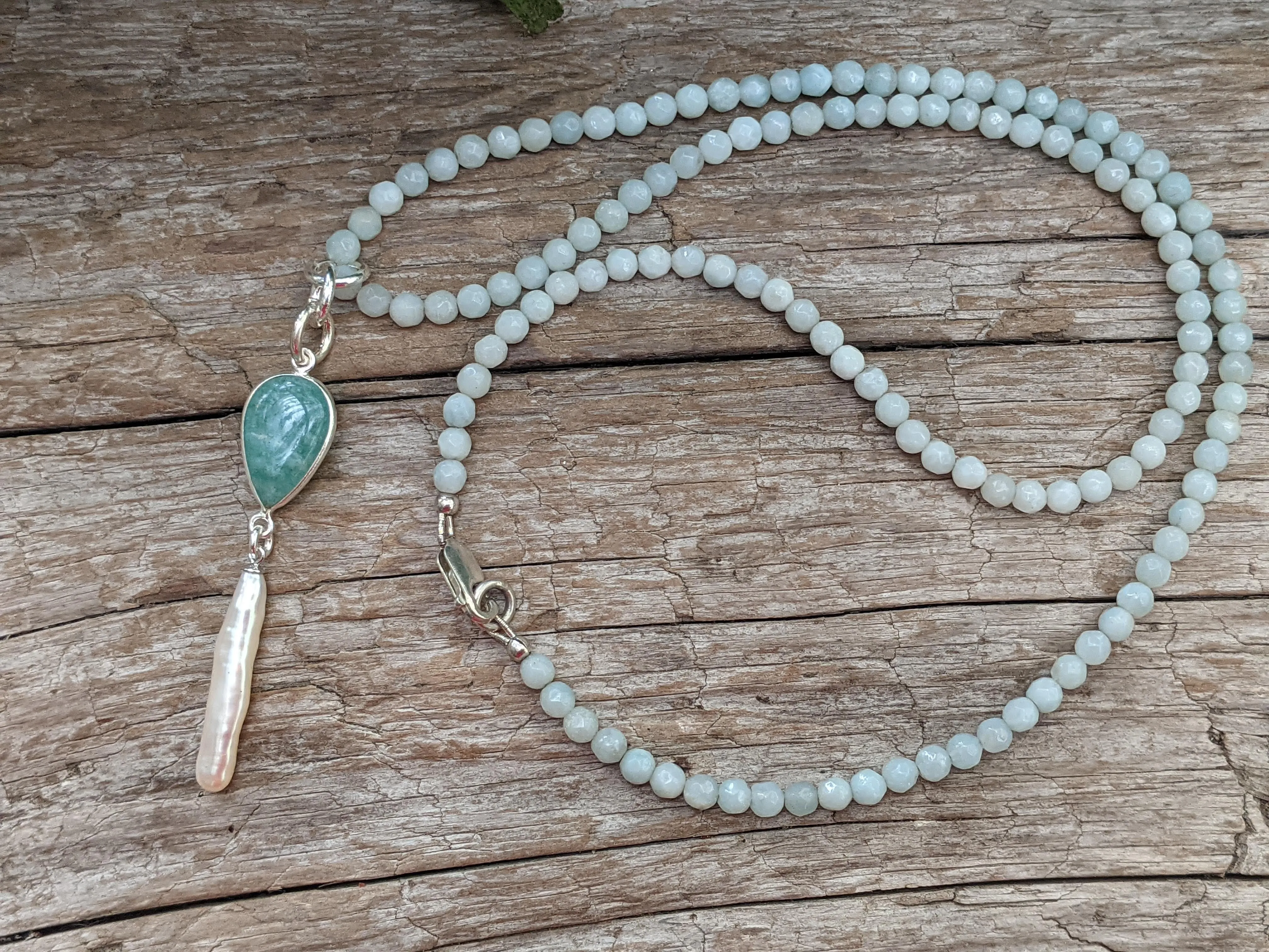 Amazonite & Pearl Necklace