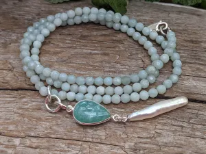 Amazonite & Pearl Necklace