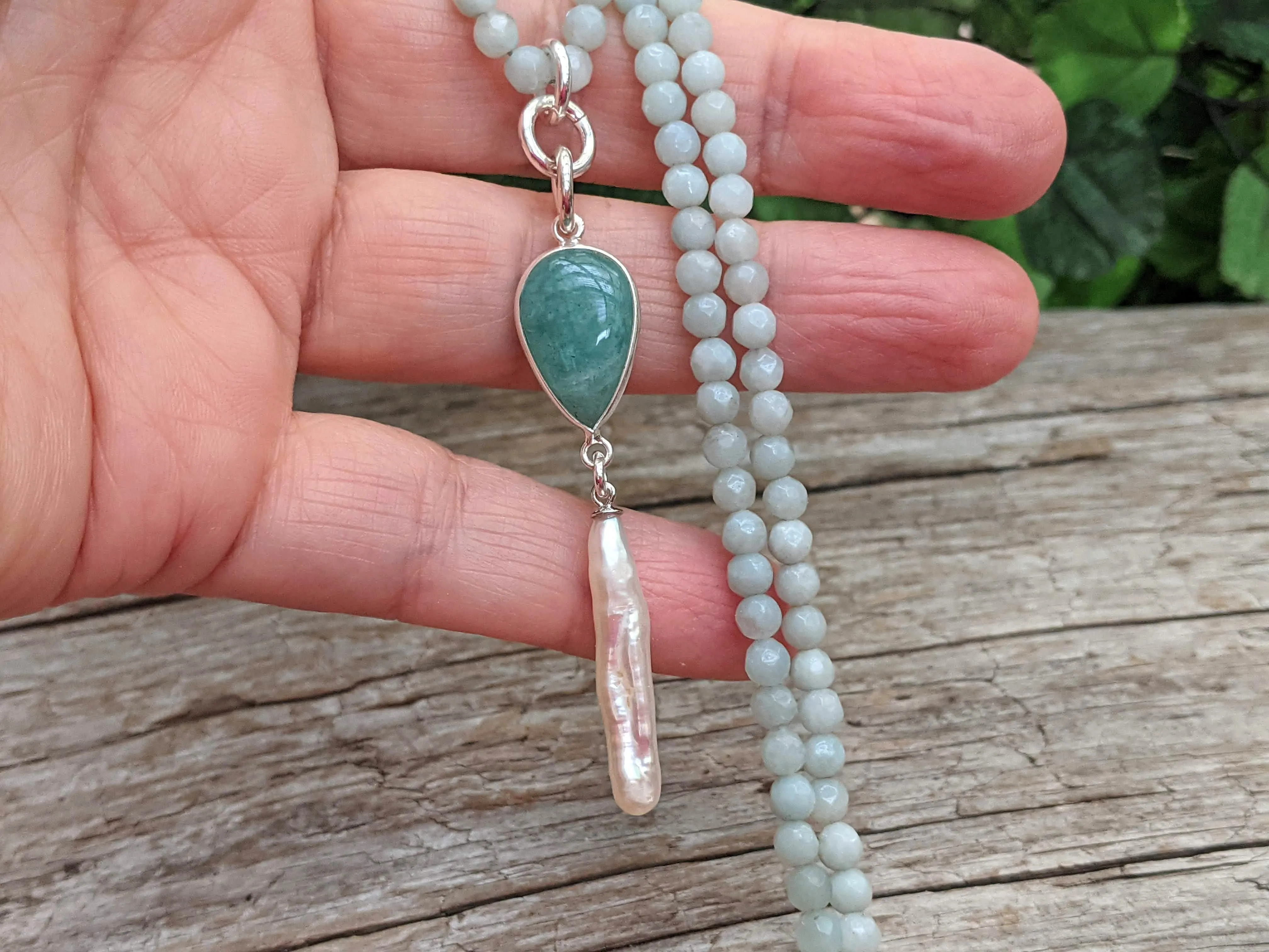Amazonite & Pearl Necklace