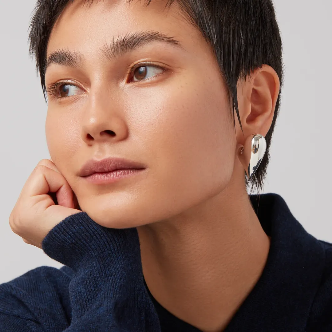 Art Heart Puff Earrings