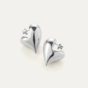 Art Heart Puff Earrings