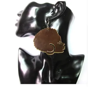Ayanna African Afro Shape Acrylic Earrings | Ethnic Earring