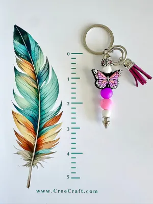 Bar Key Chain - Butterfly