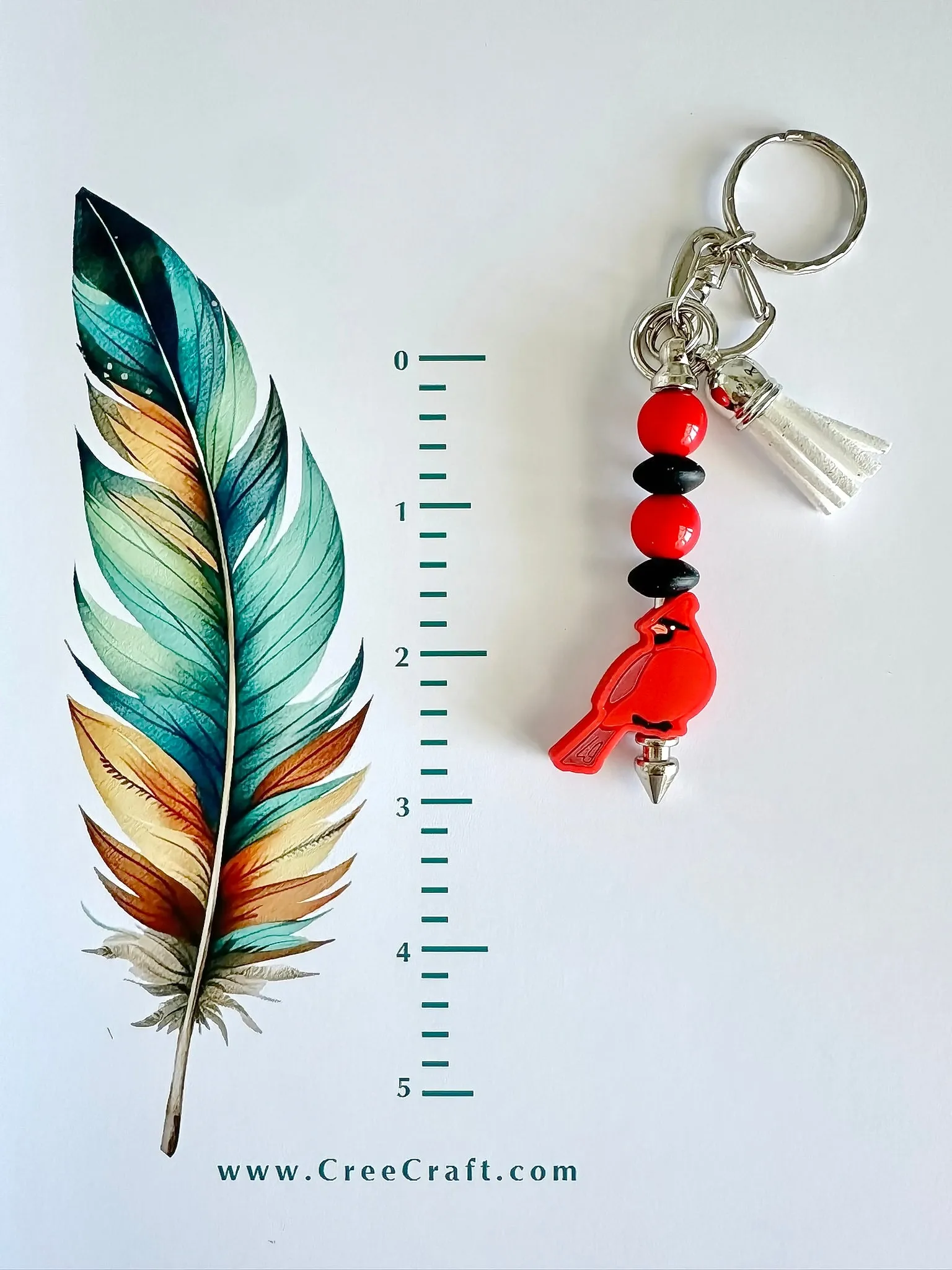 Bar Key Chain - Cardinal