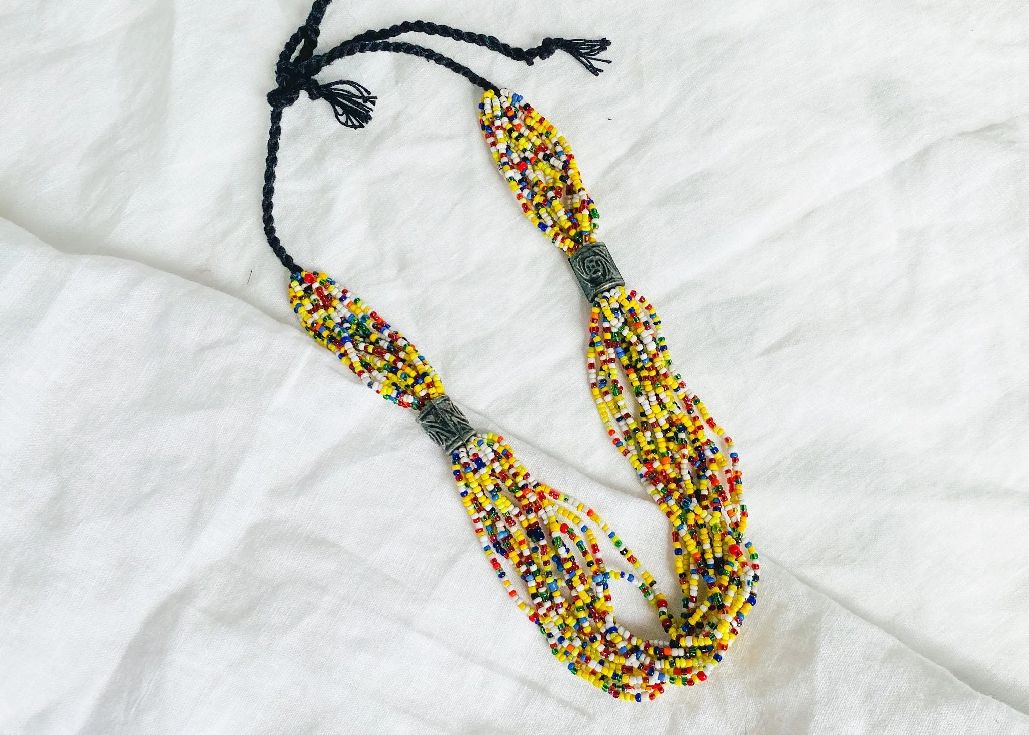 Beaded Necklace. Multistrand.