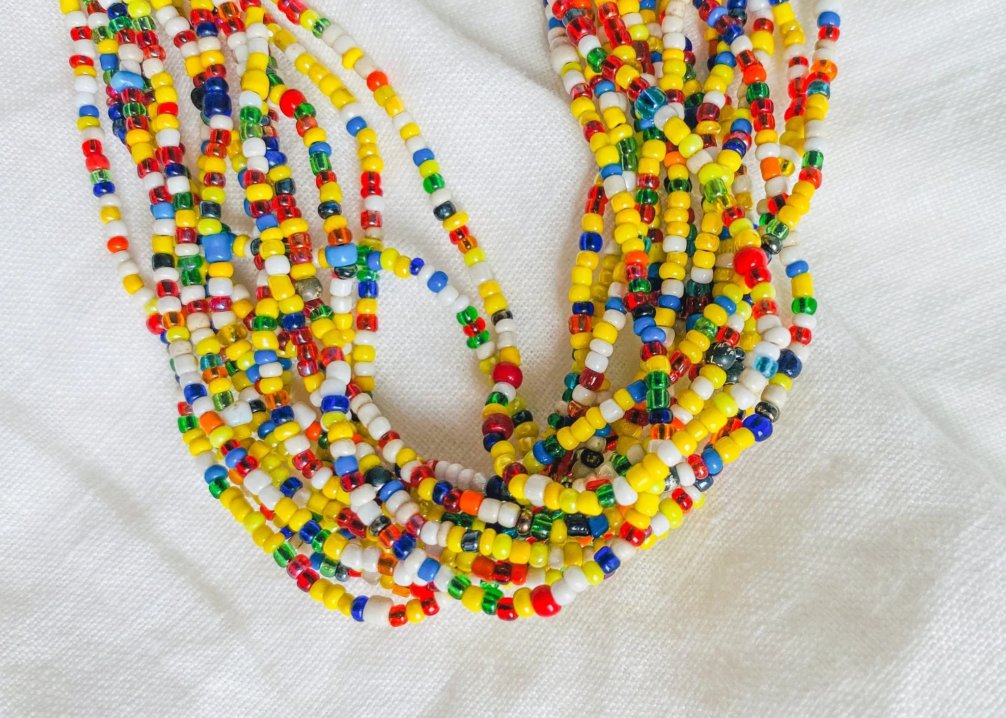 Beaded Necklace. Multistrand.