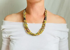 Beaded Necklace. Multistrand.