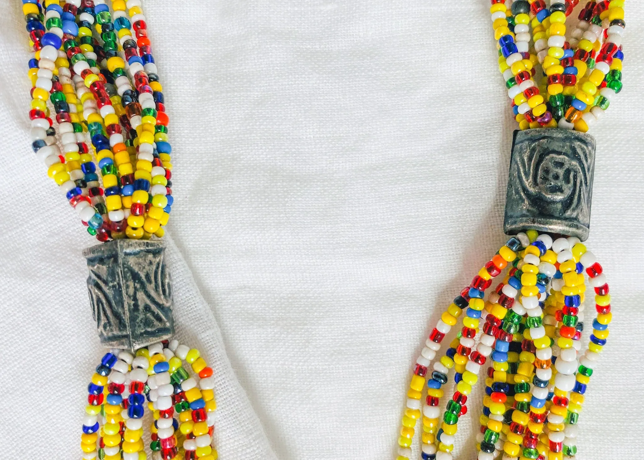 Beaded Necklace. Multistrand.