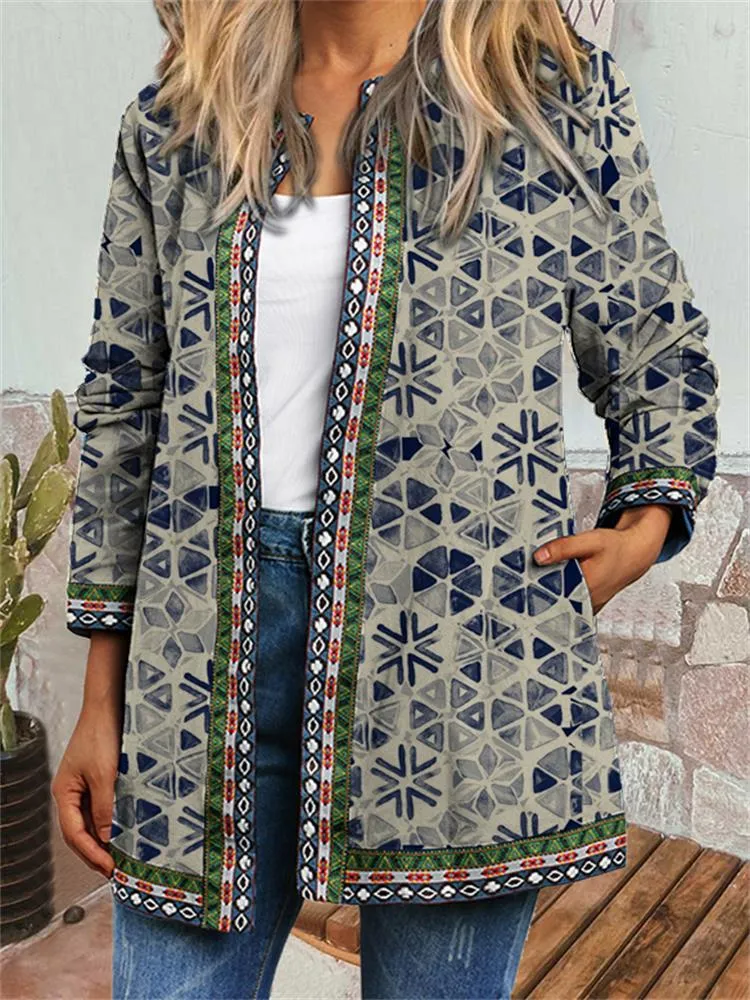 Bella - Retro Style Printed Cardigan