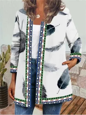 Bella - Retro Style Printed Cardigan