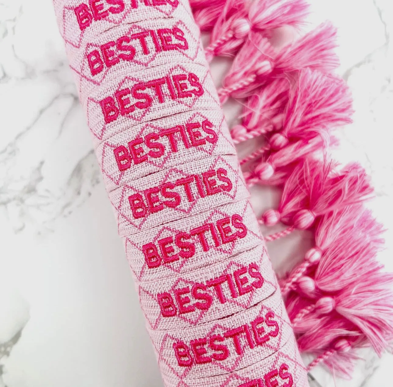 Besties Embroidered Bracelet