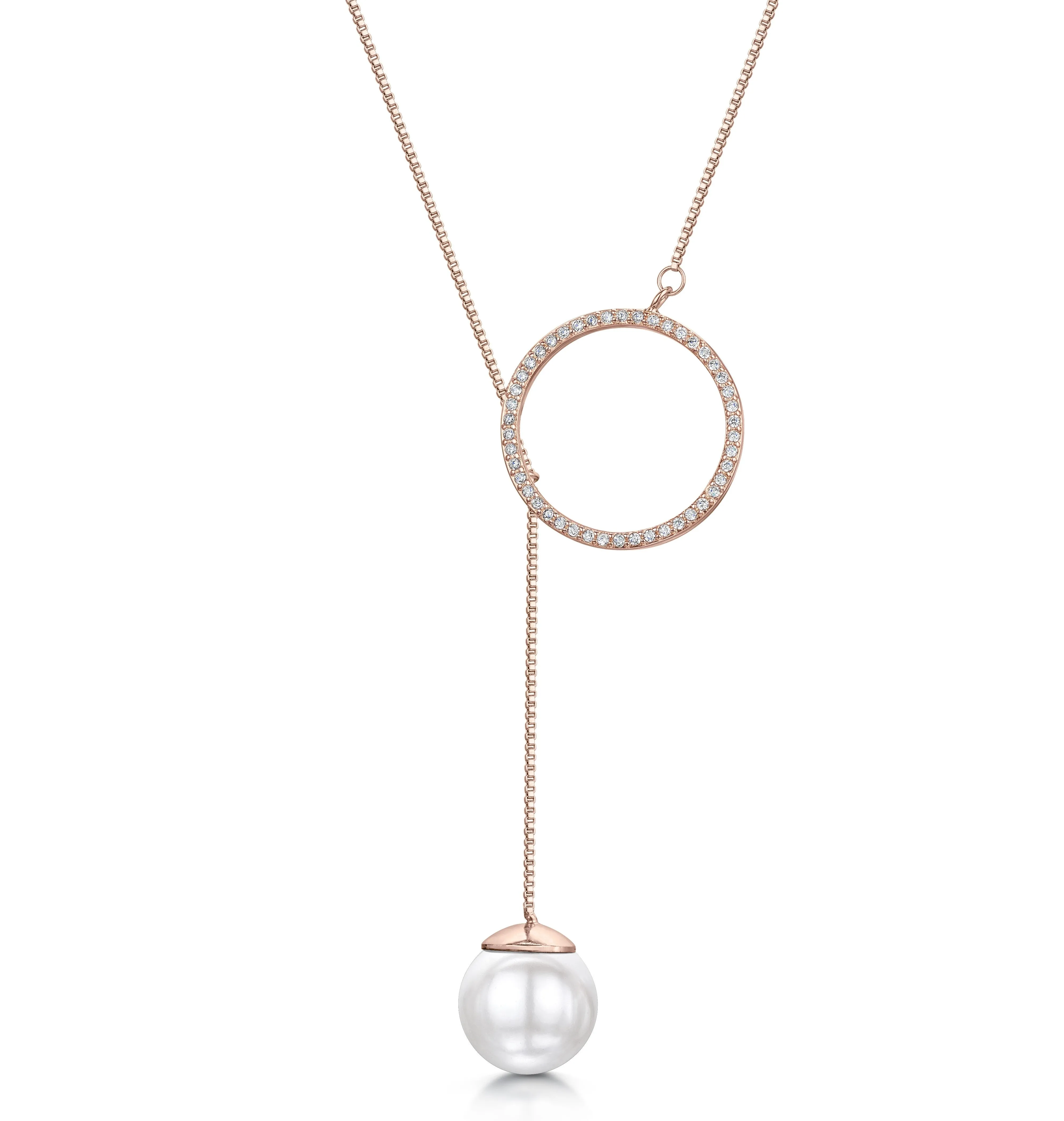 Bianca Necklace - Rose Gold/ White
