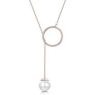 Bianca Necklace - Rose Gold/ White