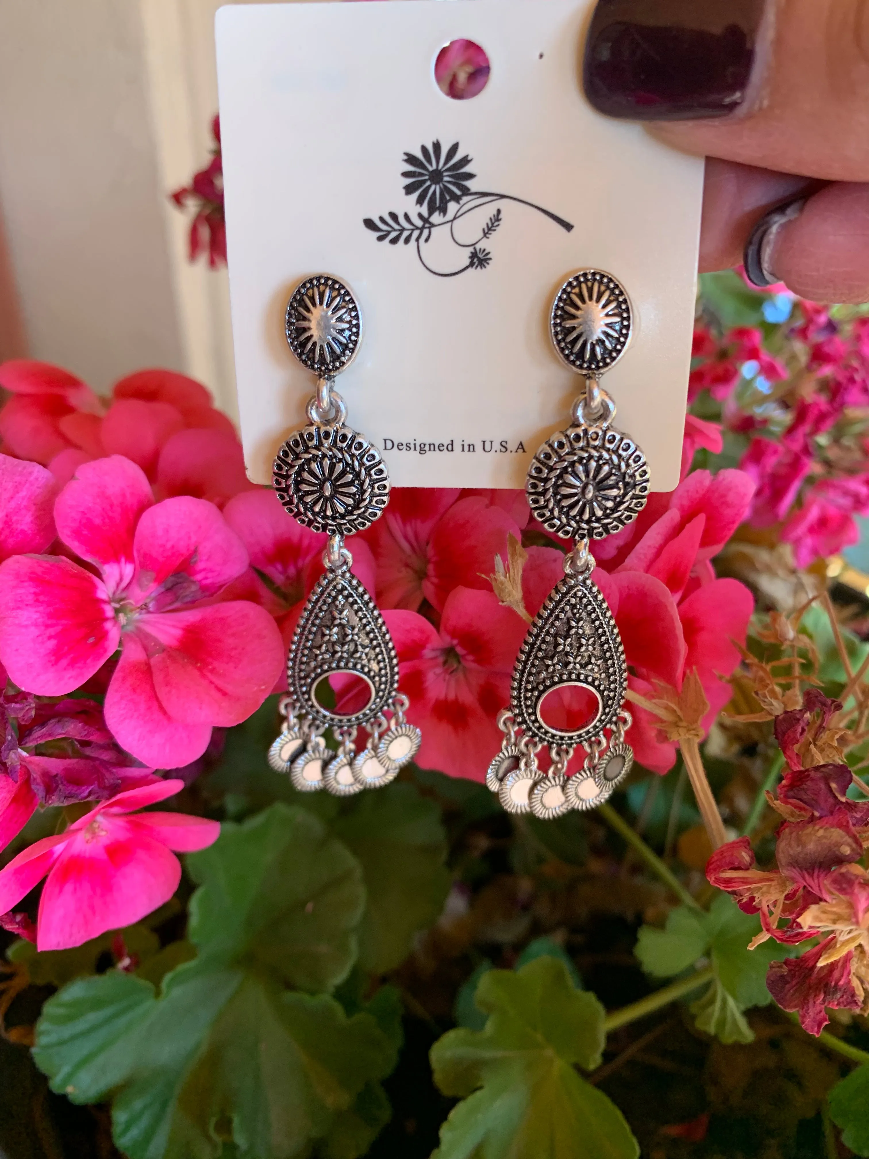 Bohemian Design Drop Earrings