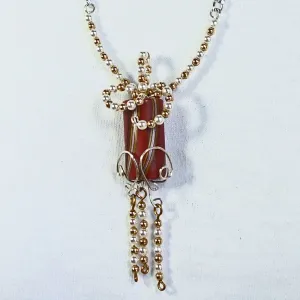 Caltha, Angel Made by Hand, Beaded Pendant, Necklace