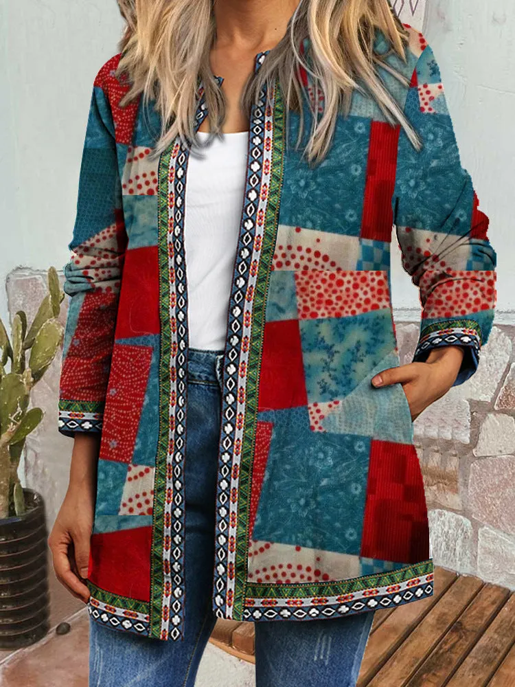 Chloe - Retro Style Printed Cardigan