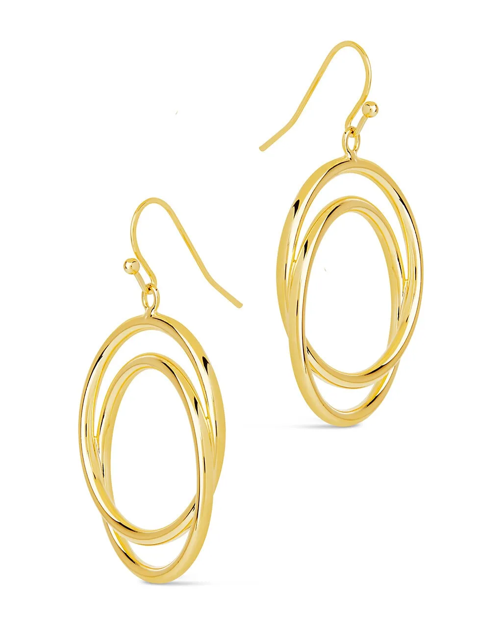 Claudie Interlocking Circle Dangle Earrings