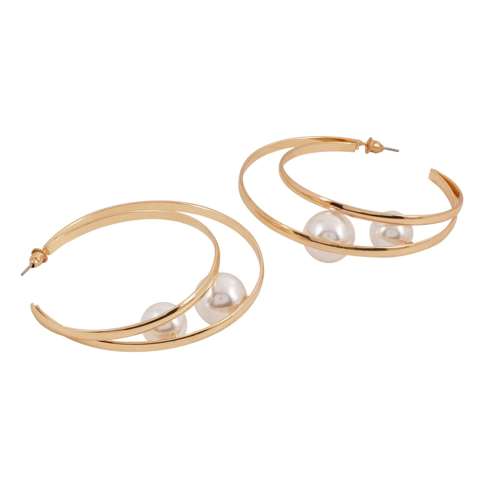 Coralia Pearl Gold Earrings