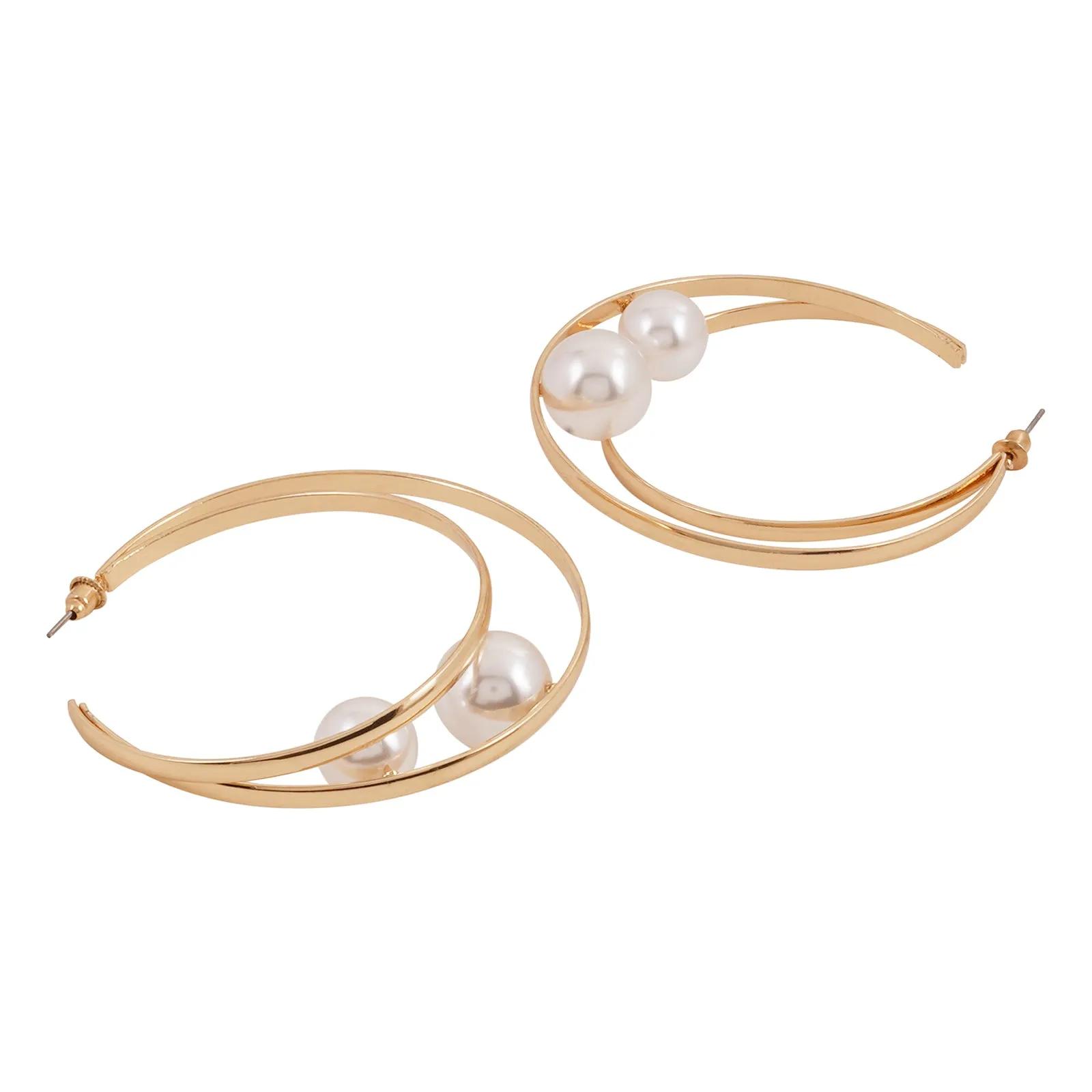 Coralia Pearl Gold Earrings